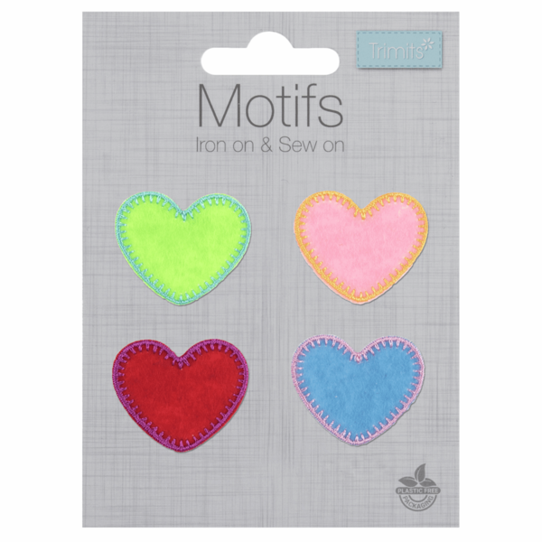 Motif - 4 Coloured Hearts - CFM2\021