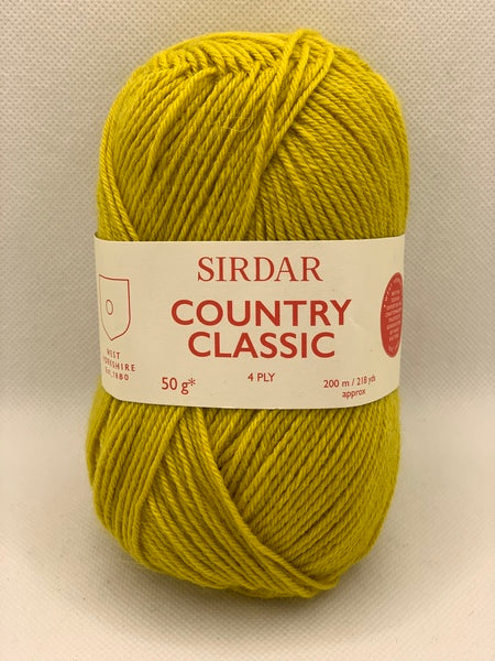 Sirdar Country Classic 4 Ply Yarn 50g - Chartreuse 966