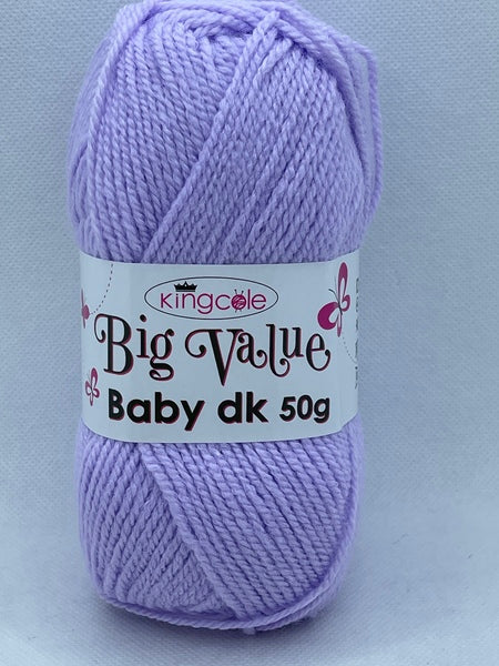 King Cole Big Value Baby DK Baby Yarn 50g - Lilac 4061 Mhd