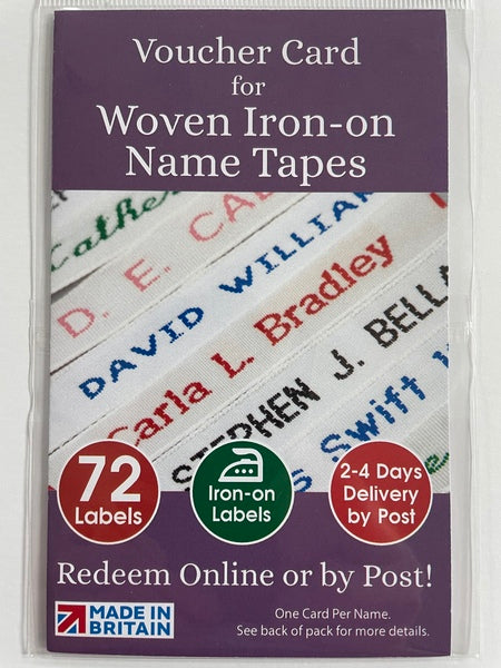 Woven Iron On Name Tapes - Pack of 72