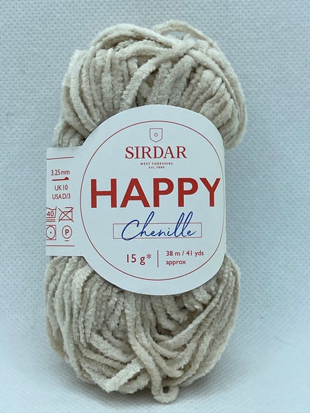Sirdar Happy Chenille 4 Ply Yarn 15g - Frothy 0010