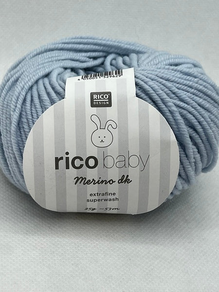Rico Baby Merino Extrafine Superwash DK Baby Yarn 25g - Light Blue 05 (Discontinued)
