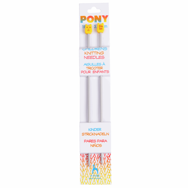 Pony Childrens Single-Ended Knitting Needles 3.25mm 18cm 61606