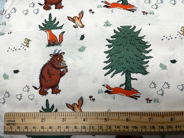 Gruffalo Fox and Mouse Cotton Fabric - 0.5 Metre