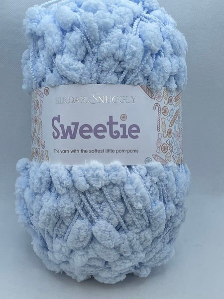 Sirdar Snuggly Sweetie Pompom Yarn 200g - Pastel Blue 0403