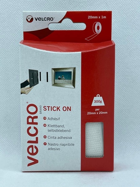 Velcro Hook and Loop Tape - Stick-on - 20mm x 1m 60210