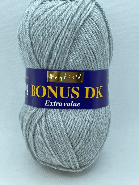 Hayfield Bonus DK Yarn 100g - Light Grey Mix 0814