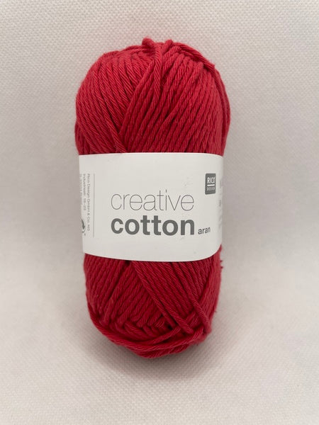 Rico Creative Cotton Aran Yarn 50g - Cherry 65