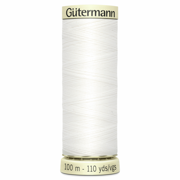 Gutermann Sew-All Thread - 100m - Col White 800