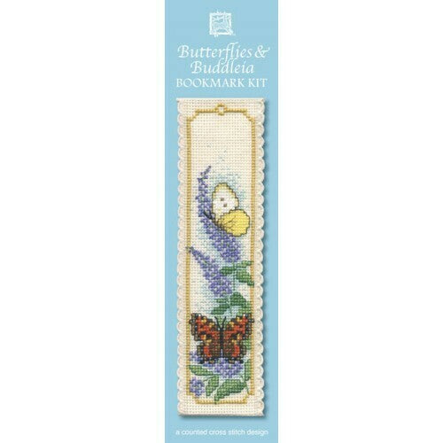 Textile Heritage Butterfiles & Buddleia Bookmark Cross Stitch Kit - BKBB