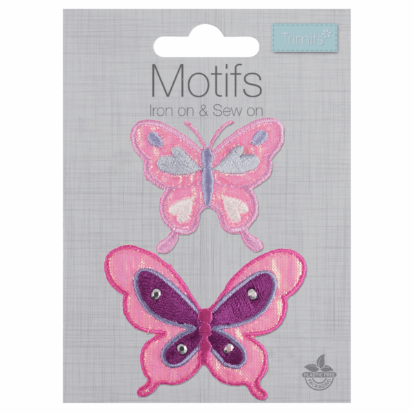 Motif - Big and Small Butterfly Pink - CFM2\066
