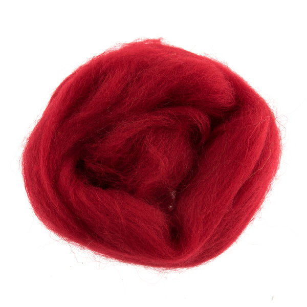 Trimits Natural Wool Roving - Dark Red FW10.324