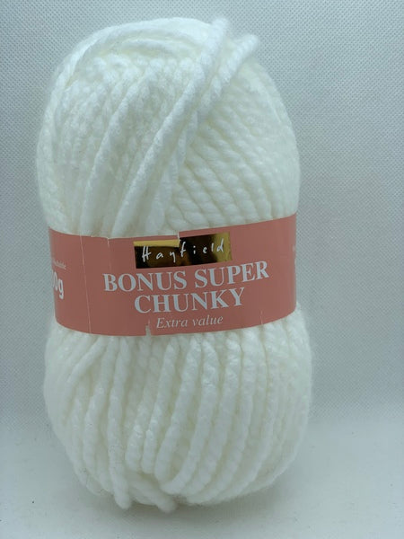 Hayfield Bonus Super Chunky Yarn 100g - White 0961