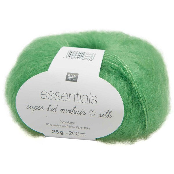 Rico Essentials Super Kid Mohair Loves Silk Lace Weight Yarn - Green 050