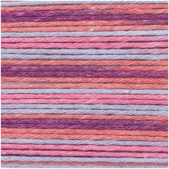 Rico Baby Cotton Soft Print DK Baby Yarn 50g - Purple-Red 022