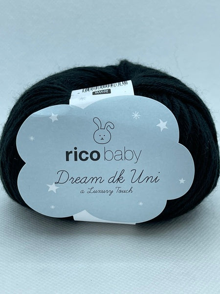 Rico Baby Dream Uni DK Baby Yarn 50g - Black 018