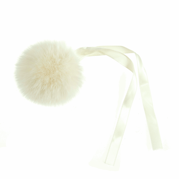 Trimits Faux Fur Pom Pom 6cm Cream - TTPOM06/CRM