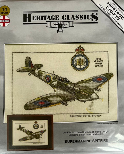 Heritage Crafts - Heritage Classics Cross Stitch Kit - Supermarine Spitfire