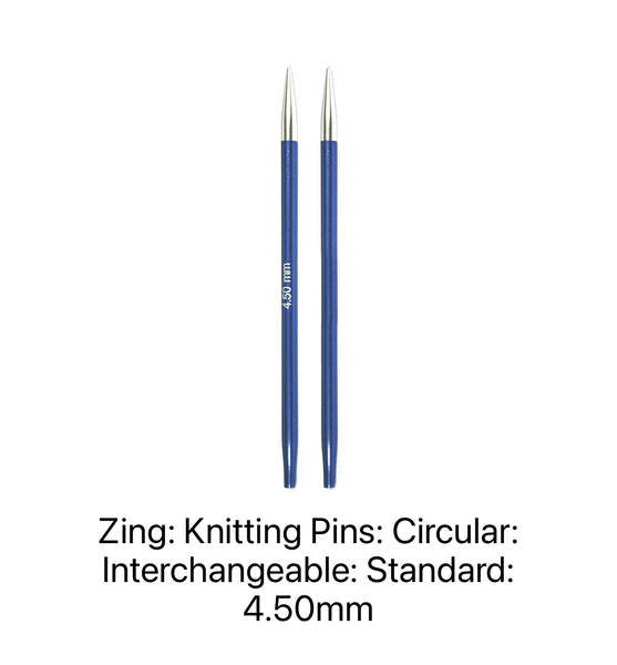 KnitPro Zing Circular Knitting Needles Interchangeable 4.50mm 47504