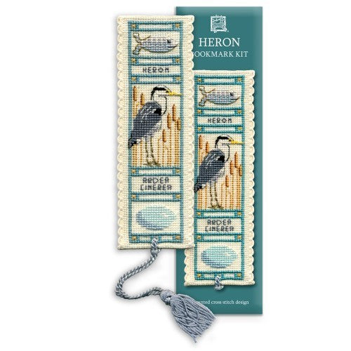 Textile Heritage Heron Bookmark Cross Stitch Kit - BKHE