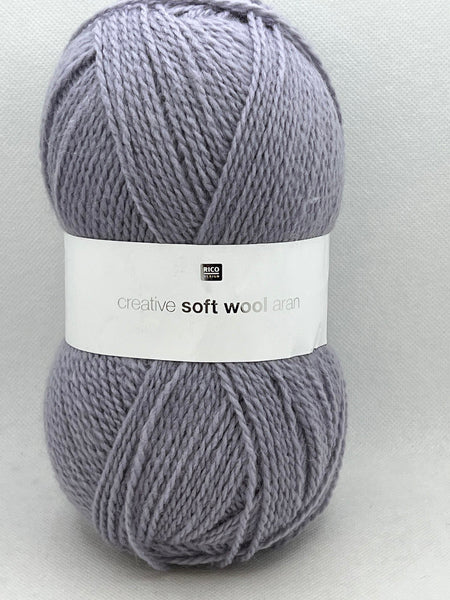 Rico Creative Soft Wool Aran Yarn 100g - Lavender 027