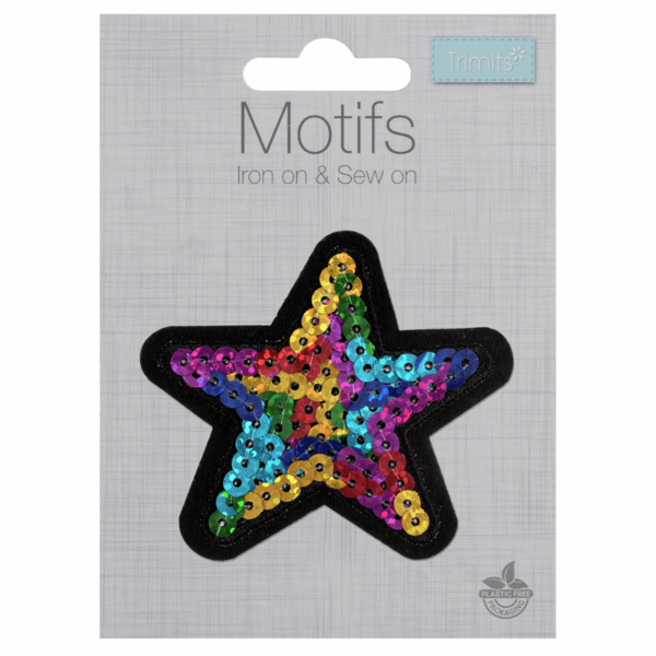Motif - Multicoloured Sequin Star - CFM2\079A