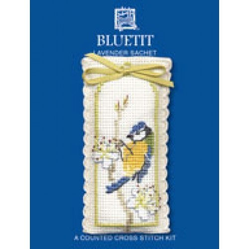 Textile Heritage Lavender Sachet Cross Stitch Kit - Bluetit SABT