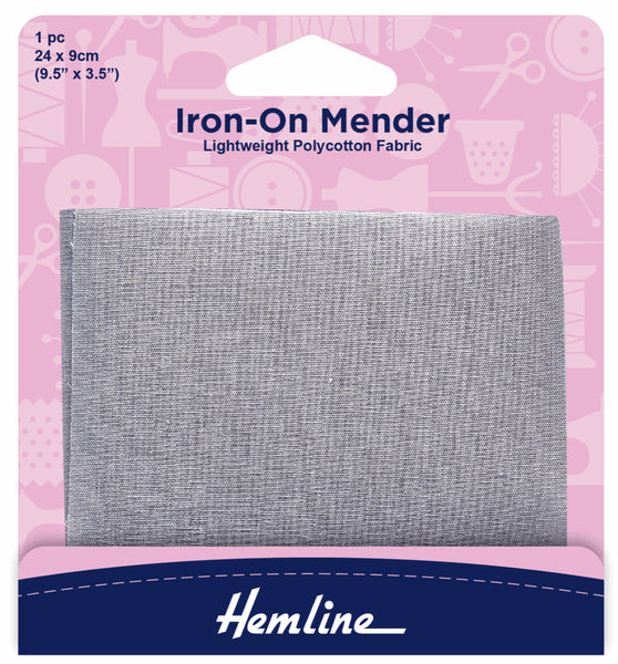 Iron-on Mender Light Grey 24x9cm - H691.LG