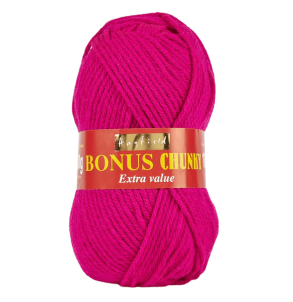 Hayfield Bonus Chunky Yarn 100g - Electric Pink 0572
