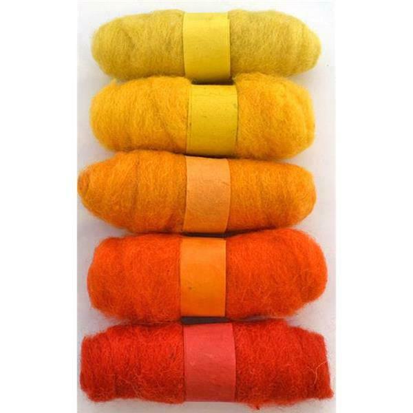 Habico Needle Felting Wool 5 x 20g Yellows - HF159