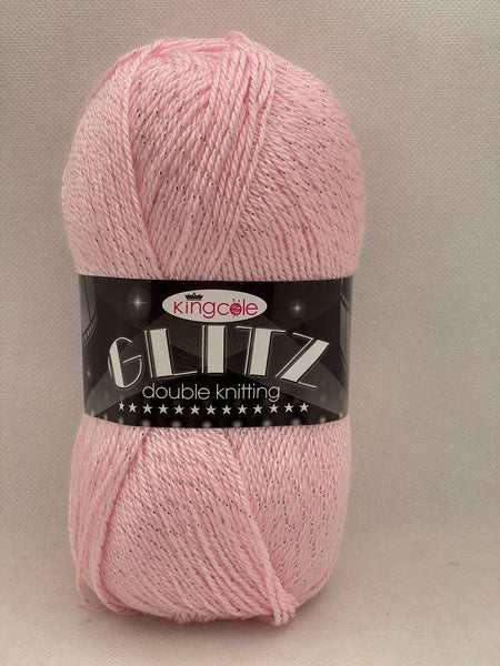King Cole Glitz DK Yarn 100g - Pink 4721