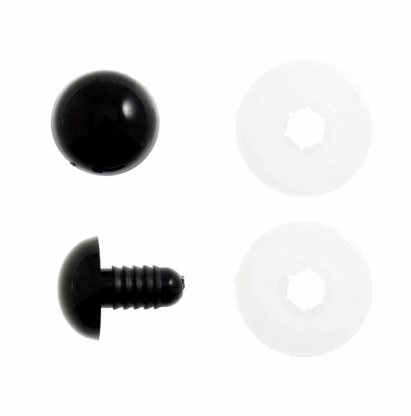 Trimits Toy Eyes Solid 6mm Black Pack Of 10 - CF046