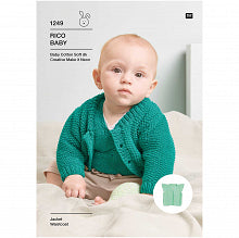 Knitting Pattern Rico Baby Jacket & Wasitcoat Cotton Soft DK & Creative Make It Neon - 1249