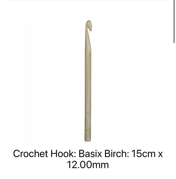 KnitPro Basix Birch Crochet Hook 12.00mm 15cm 35708