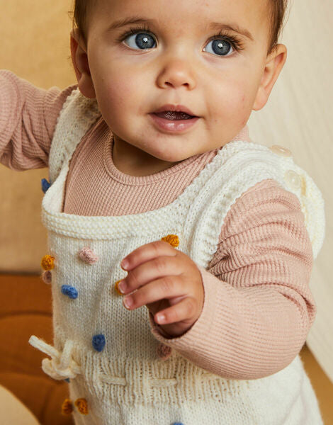Knitting Pattern Sirdar Baby Spotty Dotty Romper In Snuggly 4 Ply - 5514