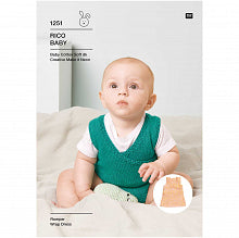 Knitting Pattern Rico Baby Romper & Wrap Dress Baby Cotton Soft DK & Creative Make It Neon - 1251