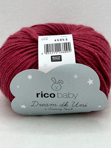 Rico Baby Dream Uni DK Baby Yarn 50g - Burgundy 019