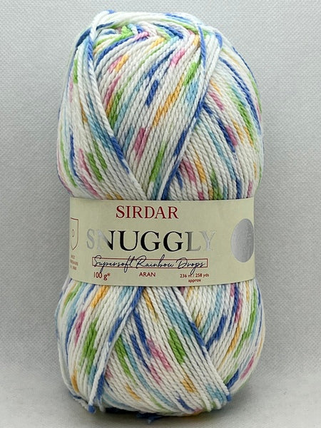 Sirdar Snuggly Supersoft Rainbow Drops Aran Baby Yarn 100g - Lollipop 0858