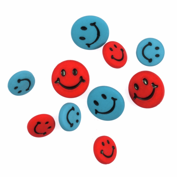 Trimits Buttons Novelty Smiley Faces 10 Pack - B6408/M04