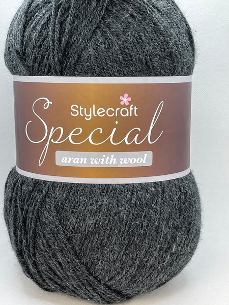 Stylecraft Special Aran With Wool Yarn 400g - Charcoal 3380 - BoS