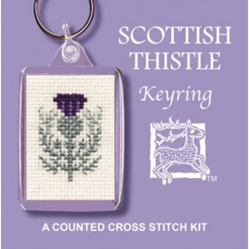 Textile Heritage Keyring Cross Stitch Kit - Scottish Thistle KRST