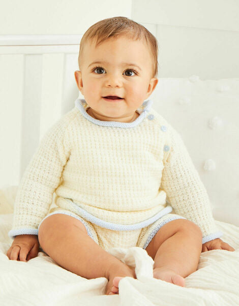 Knitting Pattern Sirdar Baby Little Ribbed Shorts Set in Snuggly 3 Ply - 5519