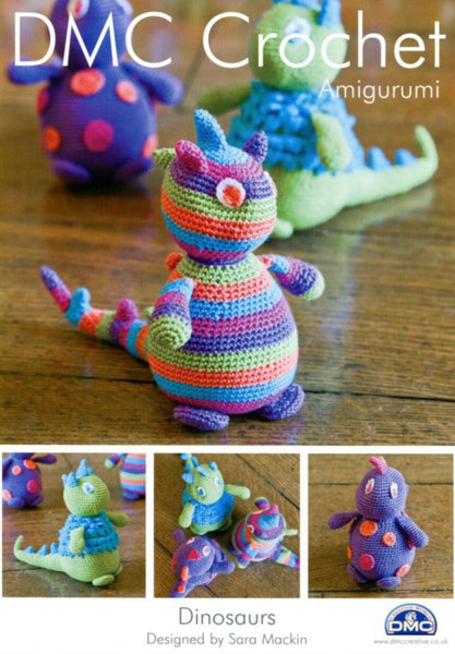 Crochet Pattern - DMC Petra Size 3 yarn - Dinosaur Amigurumi - 14899L/2