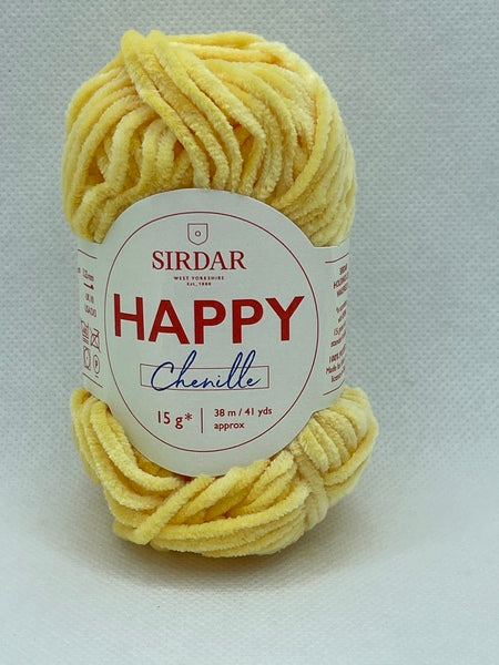Sirdar Happy Chenille 4 Ply Yarn 15g - Duckling 0014