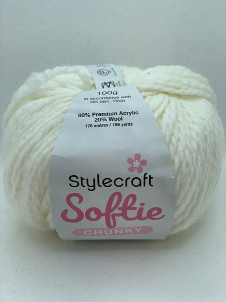 Stylecraft Softie Chunky Yarn 100g - Cream 3982
