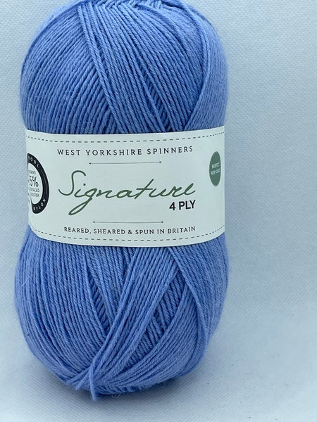 West Yorkshire Spinners Signature 4 Ply Yarn 100g - Cornflower 325 (Discontinued)