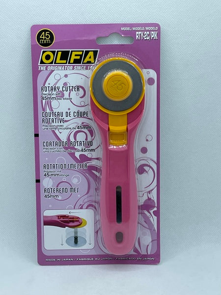OLFA Rotary Cutter Pink 45mm RTY-2C/PIK