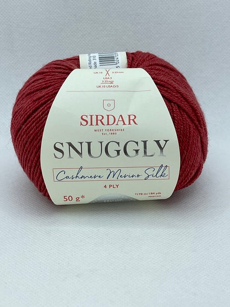 Sirdar Snuggly Cashmere Merino Silk 4 Ply Baby Yarn 50g - Red Riding Hood 0310