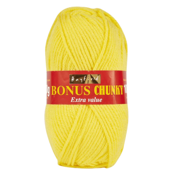 Hayfield Bonus Chunky Yarn 100g - Bright Lemon 0819