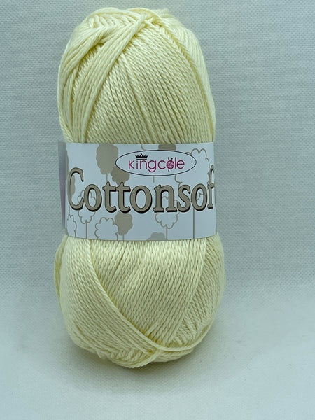 King Cole Cottonsoft DK Yarn 100g - Lemon 3031